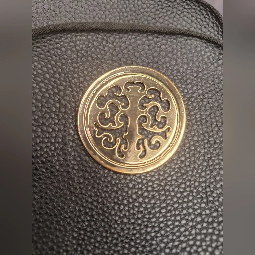 Fashion Black Gold Crossbody Bag Adjustable Strap Tassel